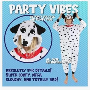 Dalmatian Spot Party Onesie dog adult size small costume